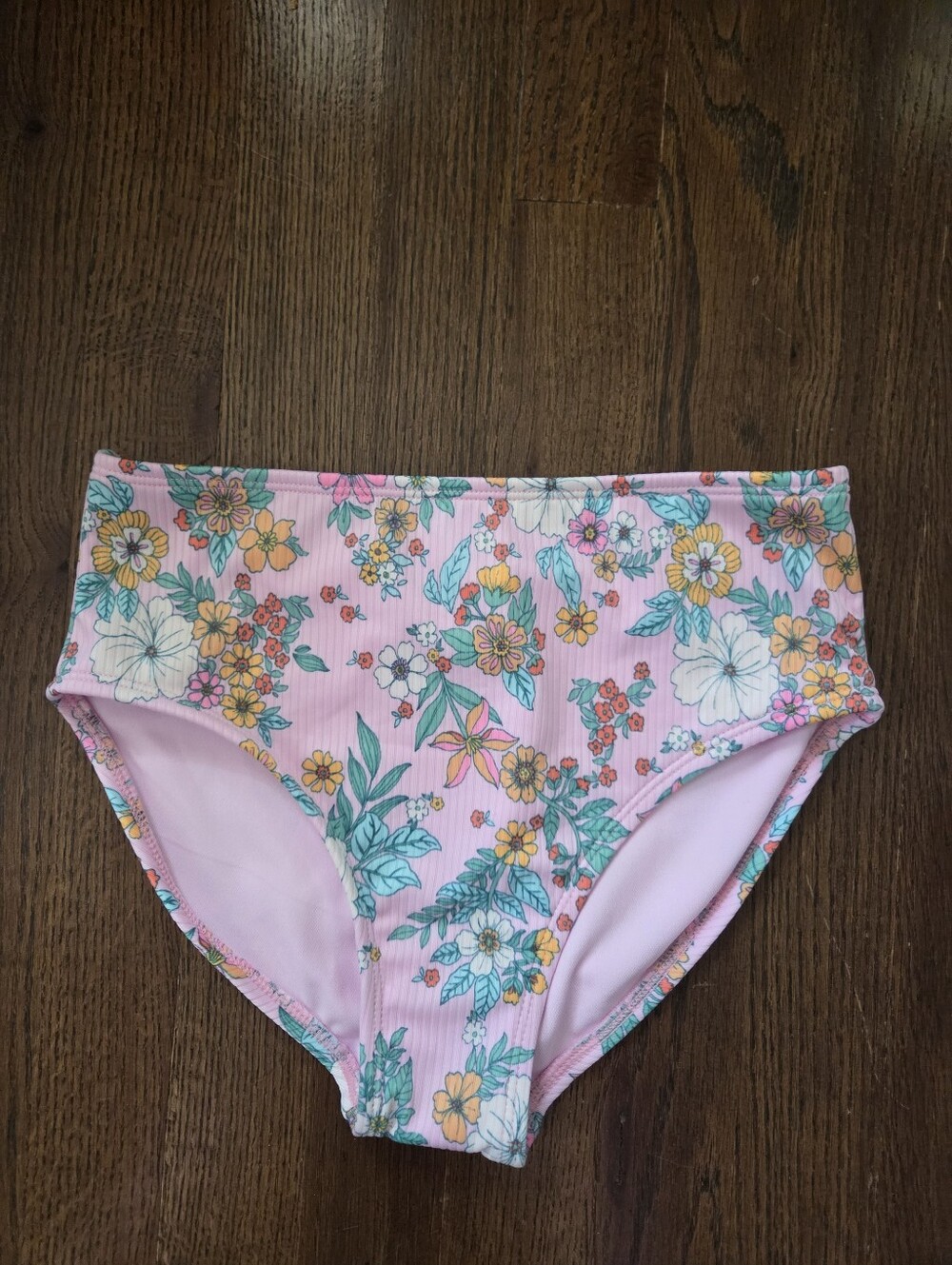 New Art Class Girls Large 10/12 Floral Bikini Swim Bottoms